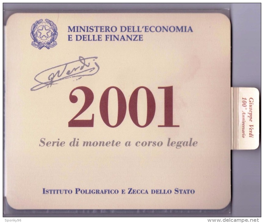 ITALIA - ANNO 2001 - SERIE DI MONETE A CORSO LEGALE - DIVISIONALE LIRA 2001 - 12 VALORI - IN CONFEZIONE ORIGINALE - - Otros – Europa