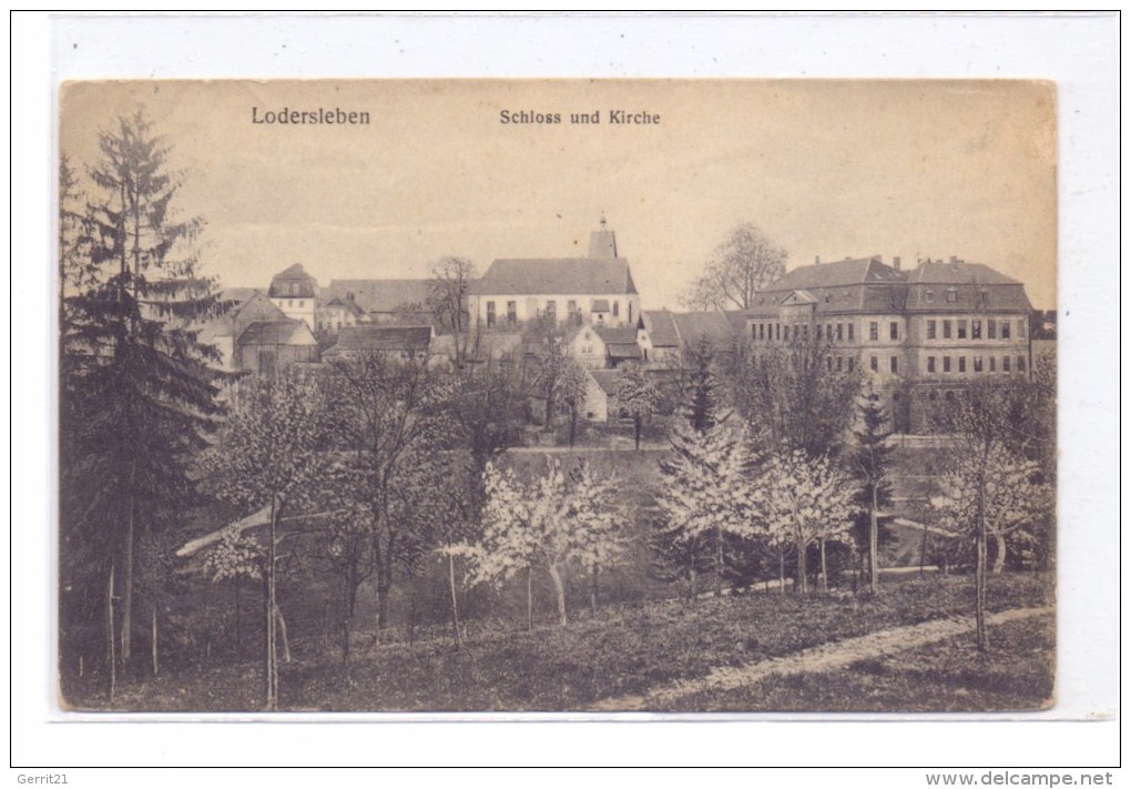 0-4240 QUERFURT - LODERSLEBEN, Schloss & Kirche, 1912 - Querfurt