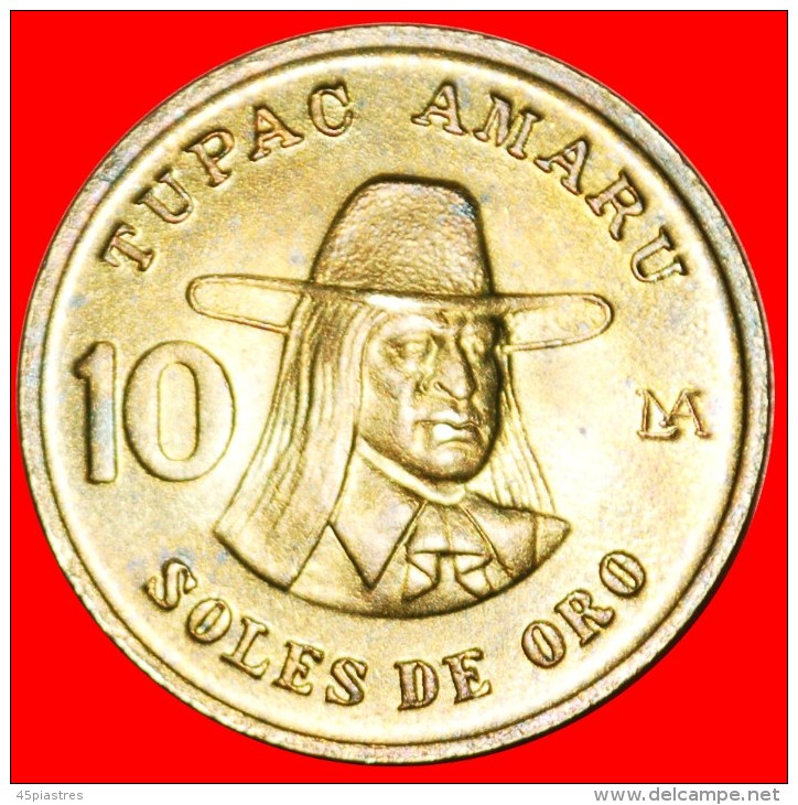 § HAT: PERU &#9733; 10 SOLES OF GOLD 1978 MINT LUSTER! LOW START&#9733; NO RESERVE! Amaru (1545-1572) - Peru