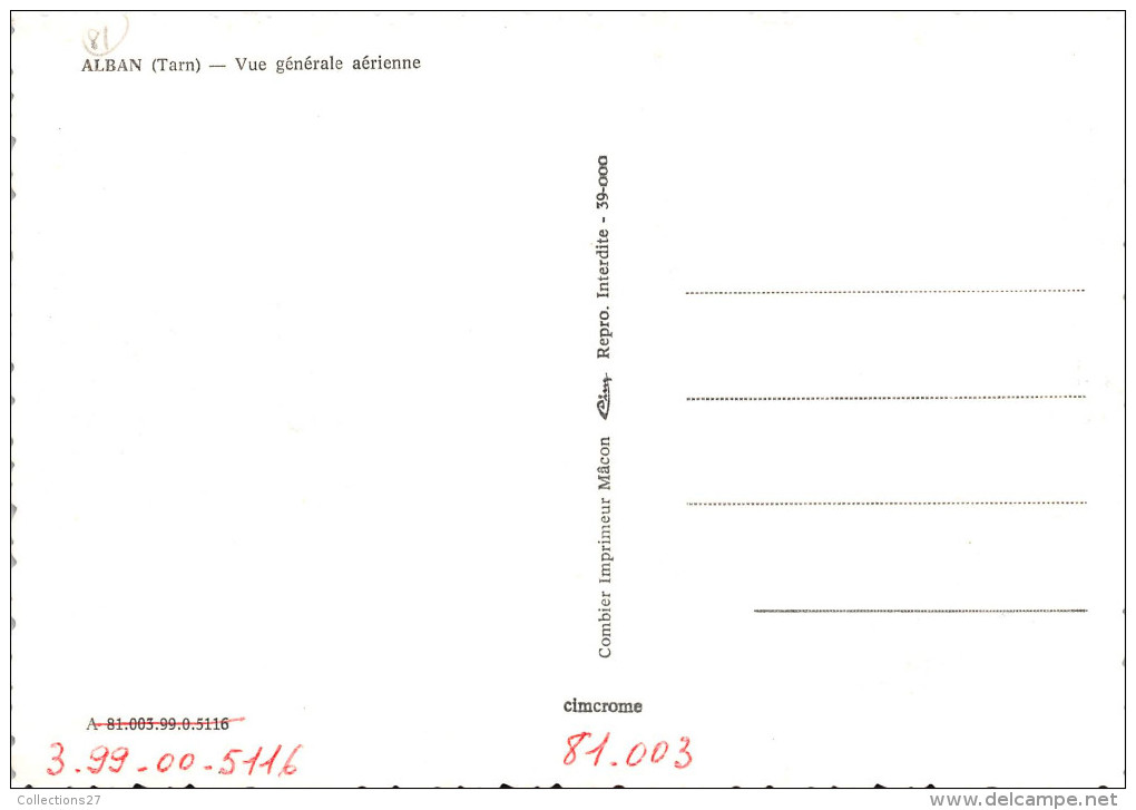 81-ALBAN- VUE GENERALE AERIENNE - Alban