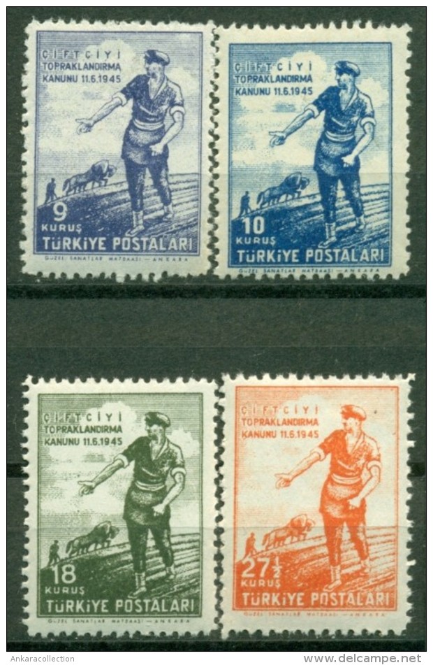 AC - TURKEY STAMP - THE PASSING OF LEGISLATION TO DISTRIBUTE STATE LANDS TO POOR FARMERS MNH 16 JUNE 1946 - Neufs