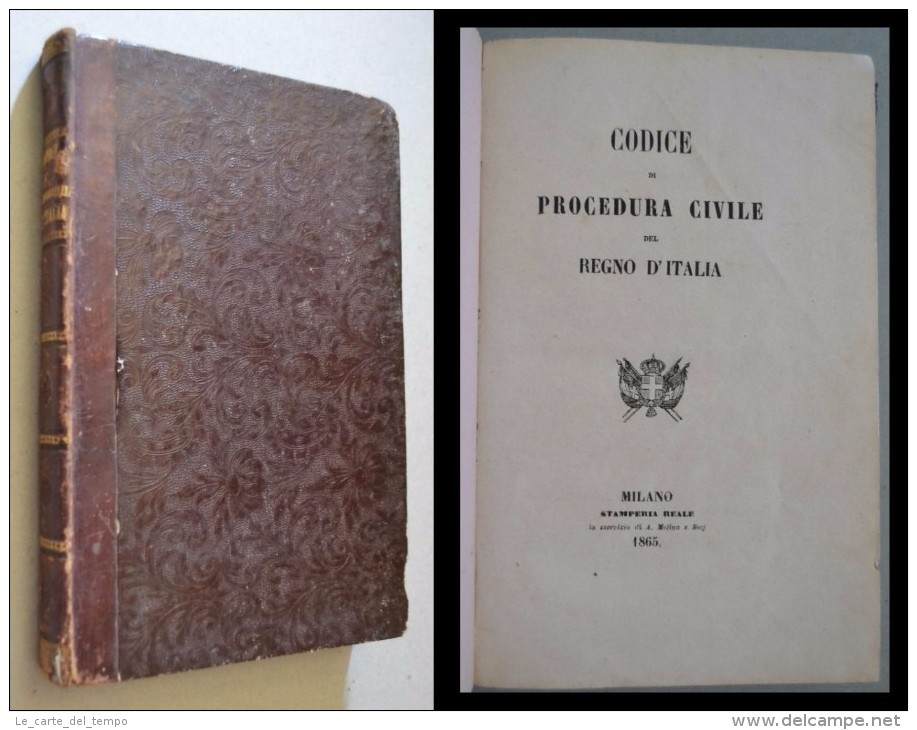 Codice Di Procedura Civile Del Regno D'Italia. 1865 - 1801-1900