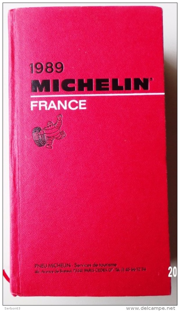 MICHELIN CLERMONT-FERRAND GUIDE ROUGE FRANCE 1989 TRES BON ETAT DE CONSERVATION VOIR SCANS - Michelin (guides)