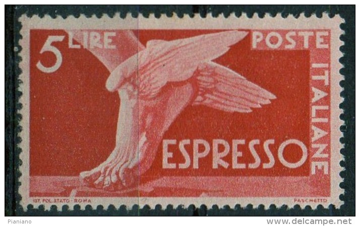 PIA - ITALIA - Specializzazione - 1945 : Espresso  £ 5- (SAS  25 - CARRARO  1) - Posta Espressa/pneumatica