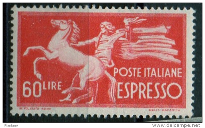 PIA - ITALIA - Specializzazione - 1947 : Espresso  £ 60- (SAS  31 - CARRARO  7) - Posta Espressa/pneumatica