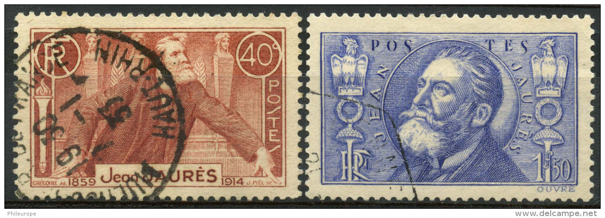 France (1936) N 318 à 319 (o) - Used Stamps