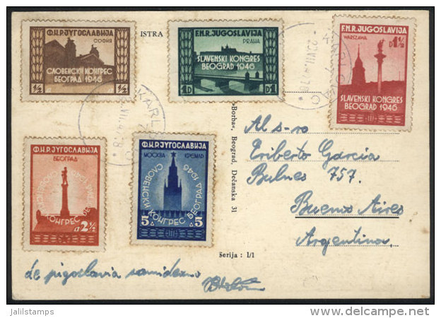 Postcard Sent To Argentina On 20/JUL/1947, Nice Postage! - Autres & Non Classés