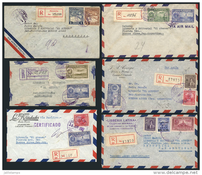 47 Airmail Covers Sent To Argentina Between 1939 And 1941, With Very Nice, Colorful And Varied Postages, Many... - Venezuela