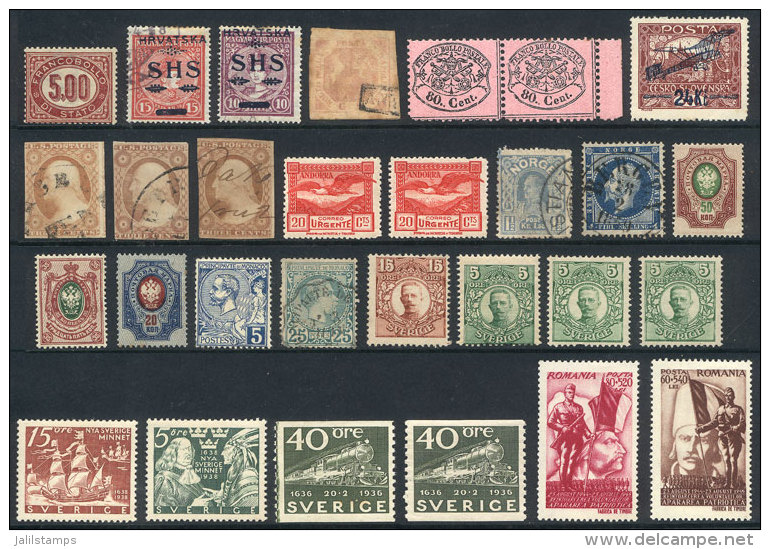 Selection Of Good Stamps Of Various Countries, Used And Mint (the Latter Can Be With Gum Lightly Hinged Or Without... - Andere & Zonder Classificatie