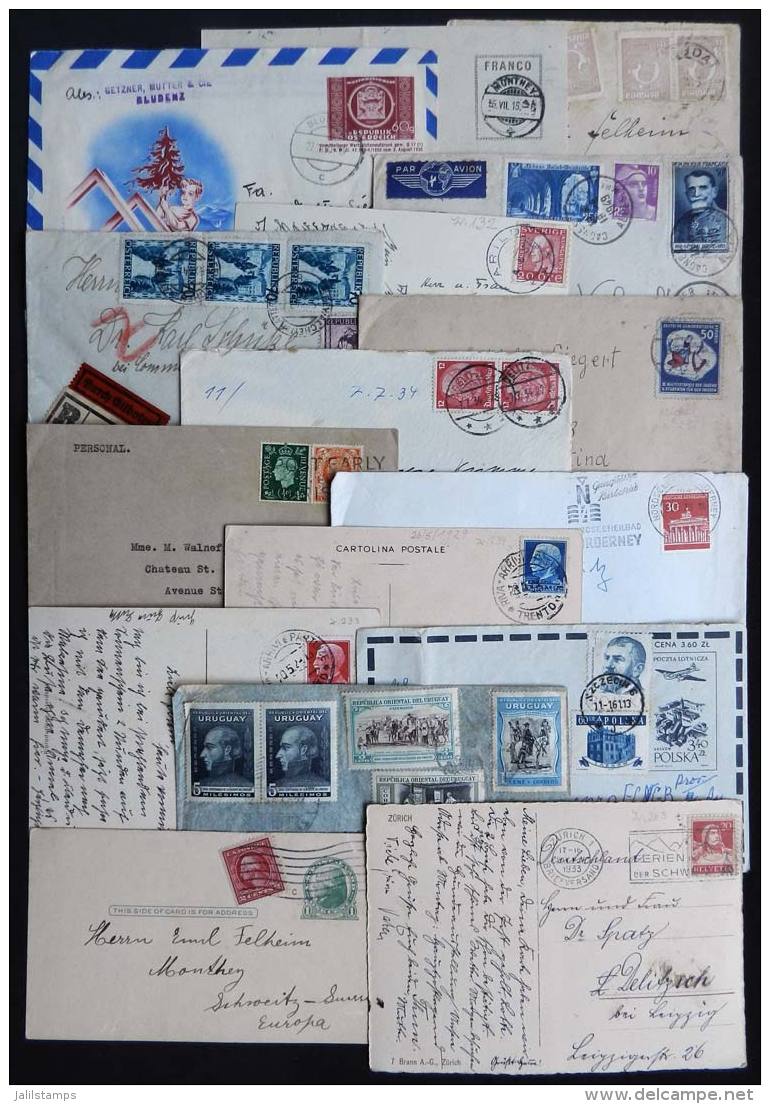 16 Covers Or Cards Posted Between 1915 And 1970, Some Very Interesting, Fine To VF General Quality, Low Start! - Autres & Non Classés