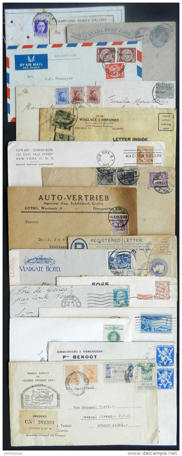 17 Covers Of Varied Countries Posted Between Circa 1890 And 1960, Some Of Fine Quality, Few With Minor Defect, Good... - Sonstige & Ohne Zuordnung