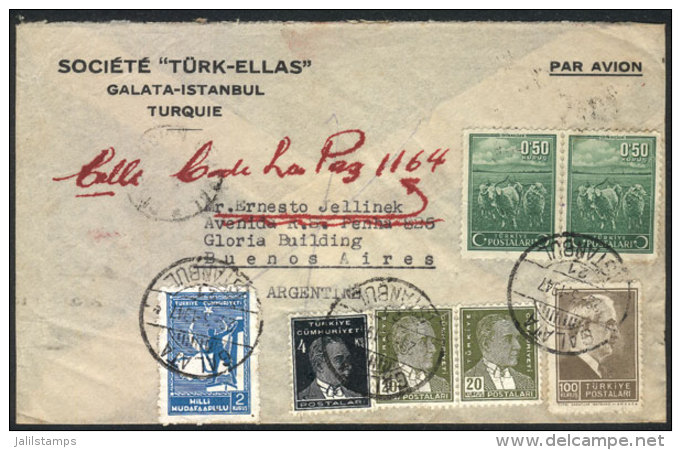 Cover With Good Postage Sent To Argentina On 28/MAR/1947, VF Quality! - Andere & Zonder Classificatie