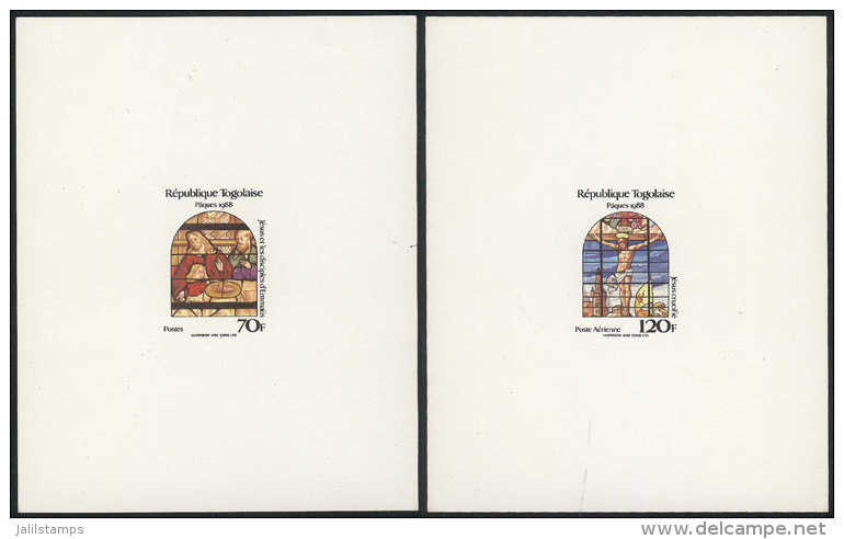 Yvert 1228 + A.649, 1988 Easter (religion), 2 Values Of The Set Of 4, DELUXE PROOFS, Excellent Quality! - Autres & Non Classés