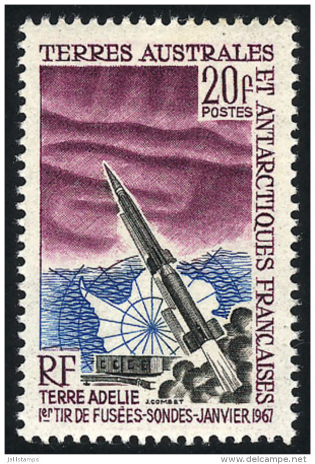 Sc.29, 1967 Rocket Launching, MNH, Excellent Quality, Catalog Value US$26. - Sonstige & Ohne Zuordnung