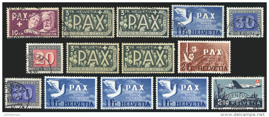 Selection Of Good Stamps, Mainly Of The Pax Issue Of 1945, Mint Lightly Hinged Or Used, Very Nice, All Of Very Fine... - Verzamelingen