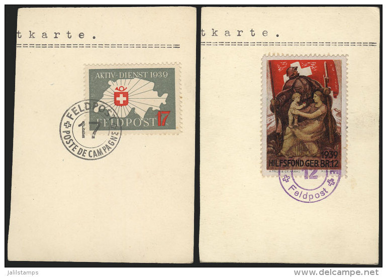 2 Interesting Cinderellas Of Military Post, On Fragments, VF Quality! - Autres & Non Classés