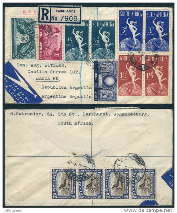 Registered Cover Sent From Parklands To Argentina On 11/JA/1951 With Very Nice Postage, VF Quality! - Andere & Zonder Classificatie