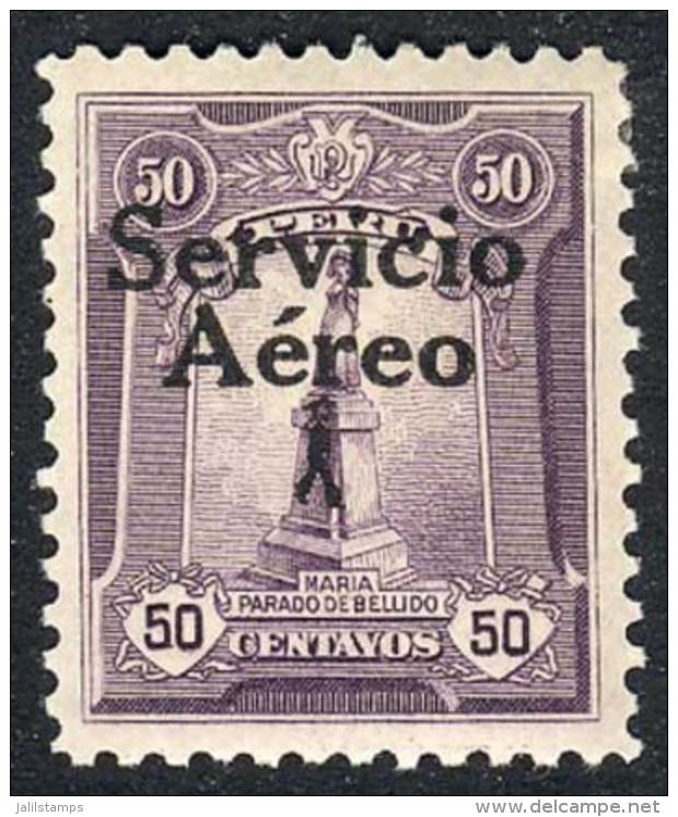 Yvert 1, "El Marinerito", 1927 50c. SECOND PRINTING, Mint Example Of Excellent Quality! - Peru