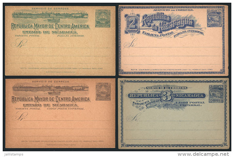 11 Old Postal Stationeries (cards), Very Thematic: Ships, Ports, Mountains, Maps. General Quality Is Very Fine, Low... - Nicaragua