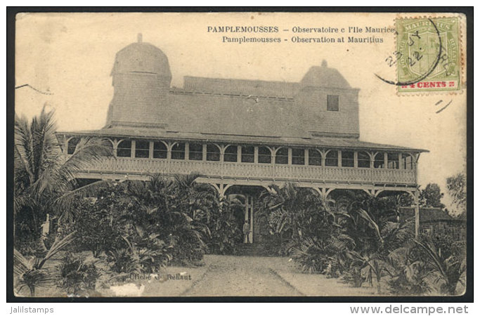 PAMPLEMOUSSES: Observatory, Sent To Argentina In 1922, Rare Destination, Small Defect On Front - Falklandeilanden