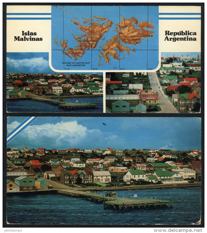 6 Postcards With Fantastic Views Of Puerto Argentino (Port Stanley) Edited By Grafica S.A. In Buenos Aires During... - Falkland