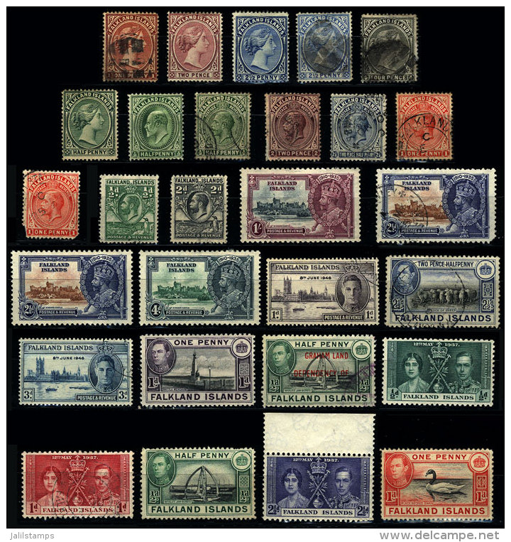 Lot Of Interesting Stamps, A Few With Defects, Fine General Quality! - Falkland