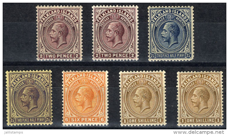 Sc.43/47, Of Some There Are 2 Examples In Different Shades, Fine To VF Quality, Catalog Value US$128. - Falkland Islands