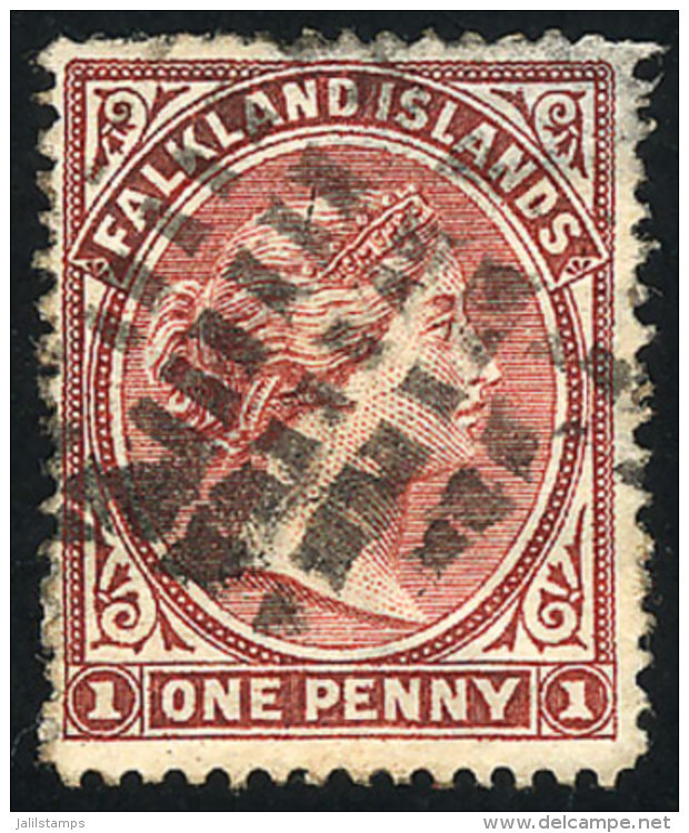 Sc.7, With Interesting Mute Cancel, Thinned On Back, Good Front, Catalog Value US$65. - Falklandeilanden