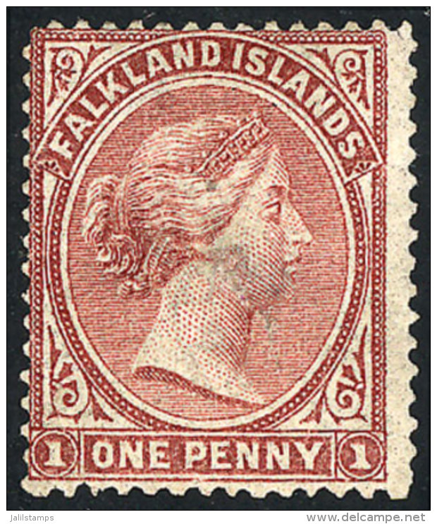 Sc.1, 1879 1p. Unwatermarked, Mint Original Gum, Small Thin Else VF, Catalog Value US$850. - Falklandinseln