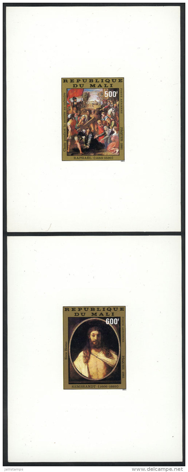 Yv.416/417, 1981 Easter (paintings), Complete Set Of 2 Values, DELUXE PROOFS! - Mali (1959-...)