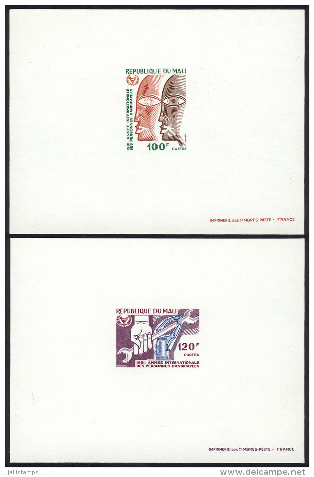 Yvert 422/3, 1981 International Year Of Disabled Persons, Compl. Set Of 2 Values, DELUXE PROOFS, Very Fine Quality! - Mali (1959-...)