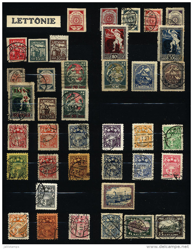 Including Estonia: Old Collection Of Fine General Quality, And With Several Very Interesting Stamps, High Catalog... - Lettonie
