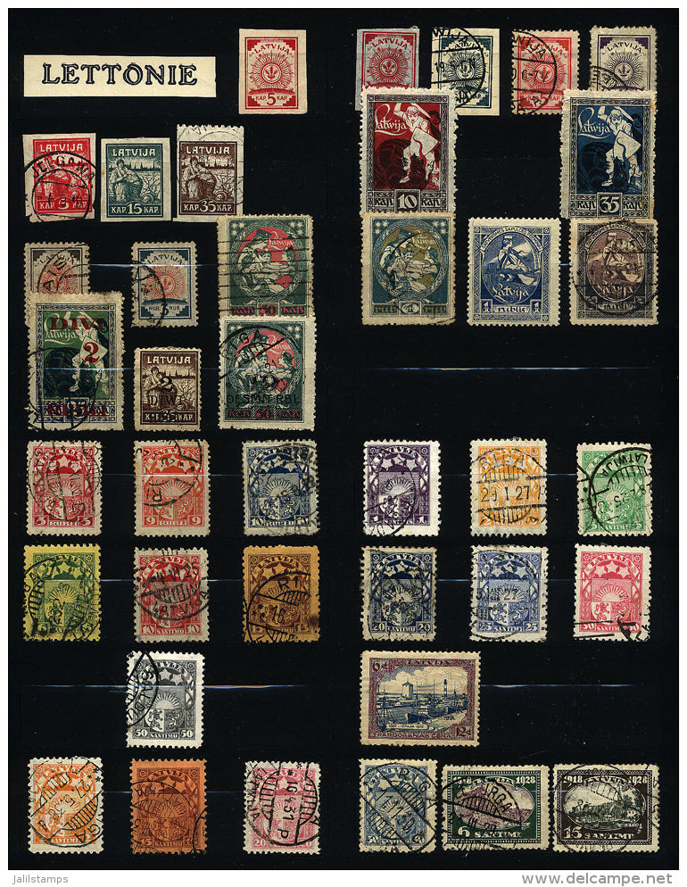 Including Estonia: Old Collection Of Fine General Quality, And With Several Very Interesting Stamps, High Catalog... - Lettland