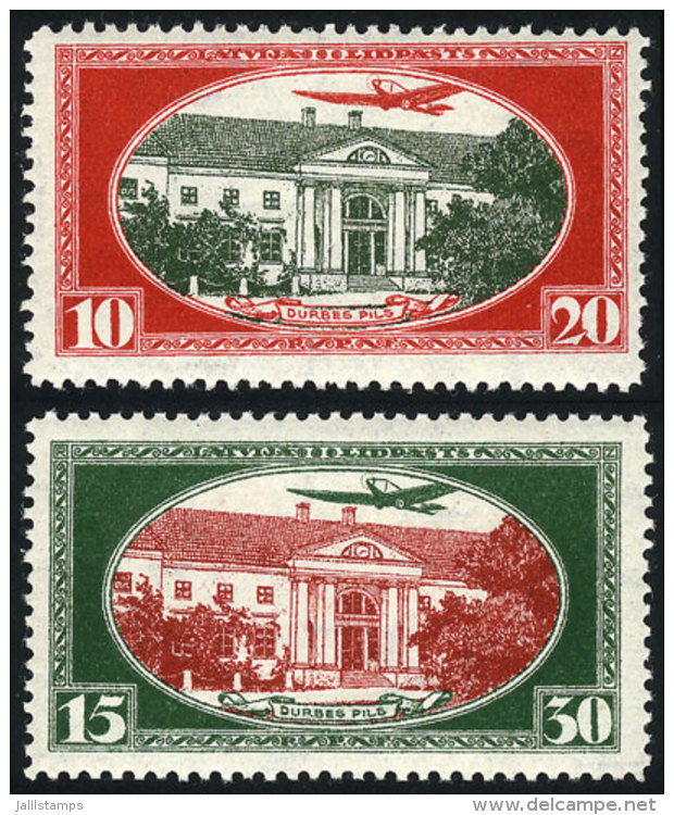 Sc.CB1/CB2 (Yvert A.6/7), 1930 Cmpl. Set Of 2 Perforated Values, MNH, Excellent Quality, Yvert CV Euros 56. - Lettland