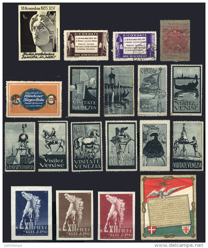 19 Old Cinderellas, Some Very Rare, Varied Topics, Most Of Fine To VF Quality (some May Have Defects), Very... - Zonder Classificatie