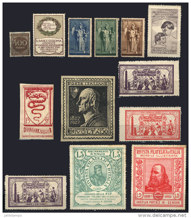 13 Old Cinderellas, Some Very Rare, Varied Topics, Most Of Fine To VF Quality (some May Have Defects), Very... - Zonder Classificatie