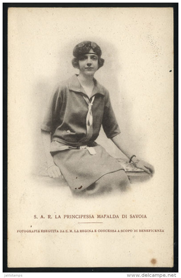 Princess Mafalda, VF Old Postcard, With A Small Spot At Bottom Right, Else Excellent! - Sonstige & Ohne Zuordnung