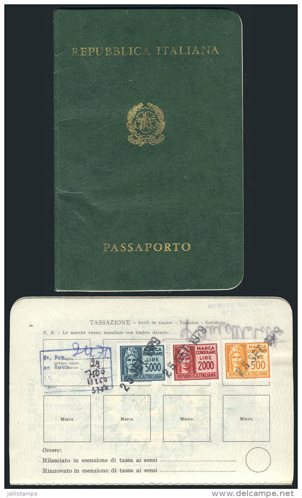 3 Interesting Revenue Stamps On A Modern Passport (year 1979), VF Quality! - Ohne Zuordnung