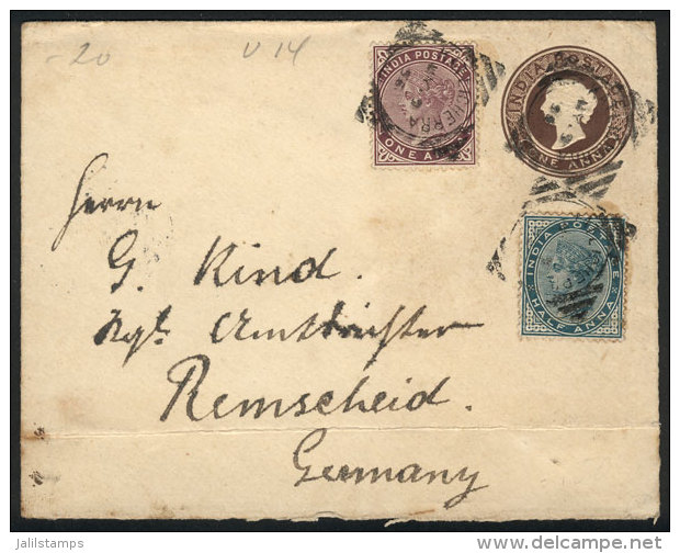 Cover Sent From Katlichera To Germany On 16/MAY/1895, Very Nice! - Territoire Britannique De L'Océan Indien