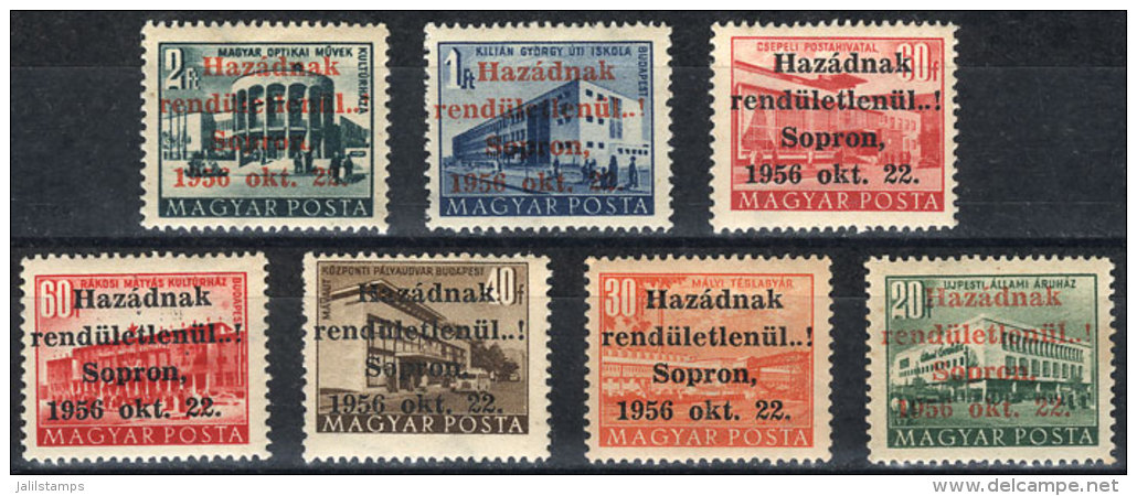 Yvert 1211A/G, Sopron Issue, Cmpl. Set Of 7 Values, MNH But With Some Stain Spots In A Couple Of Examples, Catalog... - Sonstige & Ohne Zuordnung