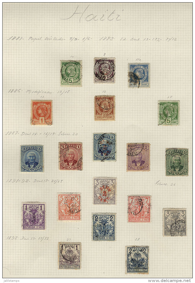 Old Collection In Album Pages, With A Number Of Interesting Stamps, Very Fine General Quality, Yvert Catalog Value... - Haiti