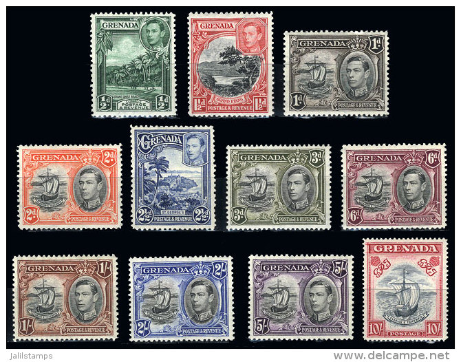 Sc.132/142, 1938 Ships And Landscapes, Set Of 11 Values, MNH Or Very Lightly Hinged, VF Quality, Catalog Value... - Grenade (1974-...)