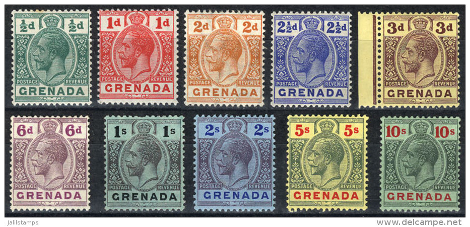 Sc.79/88, 1913 George V, Cmpl. Set Of 10 Values, Mint Very Lightly Hinged (some MNH), VF Quality, Catalog Value... - Grenada (1974-...)