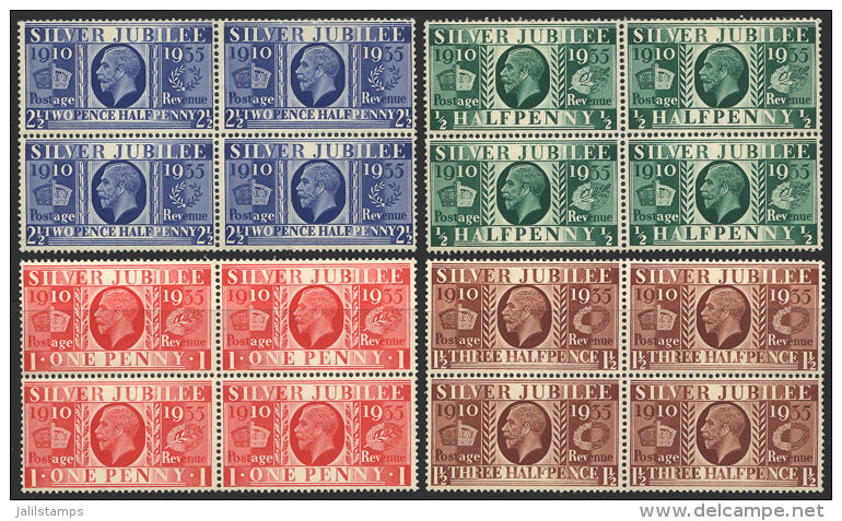 Sc.226/229, 1935 George V Silver Jubilee, Unmounted Blocks Of 4, Very Fine Quality! - Andere & Zonder Classificatie