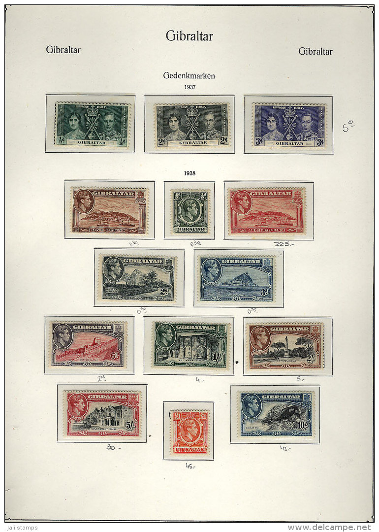 Collection In "KA-BE" Album (1886 A 1992), Fairly Complete, Earlier Issues Used And Then Mint (most MNH), Including... - Gibraltar