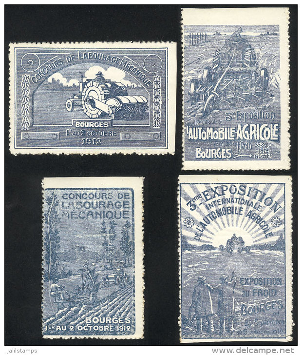 Agricultural Machinery, 4 Cinderellas Of The Year 1912, VF And Rare! - Autres & Non Classés