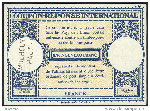 International Reply Coupon Of 0.70 Nouveau Franc, VF Quality! - Andere & Zonder Classificatie