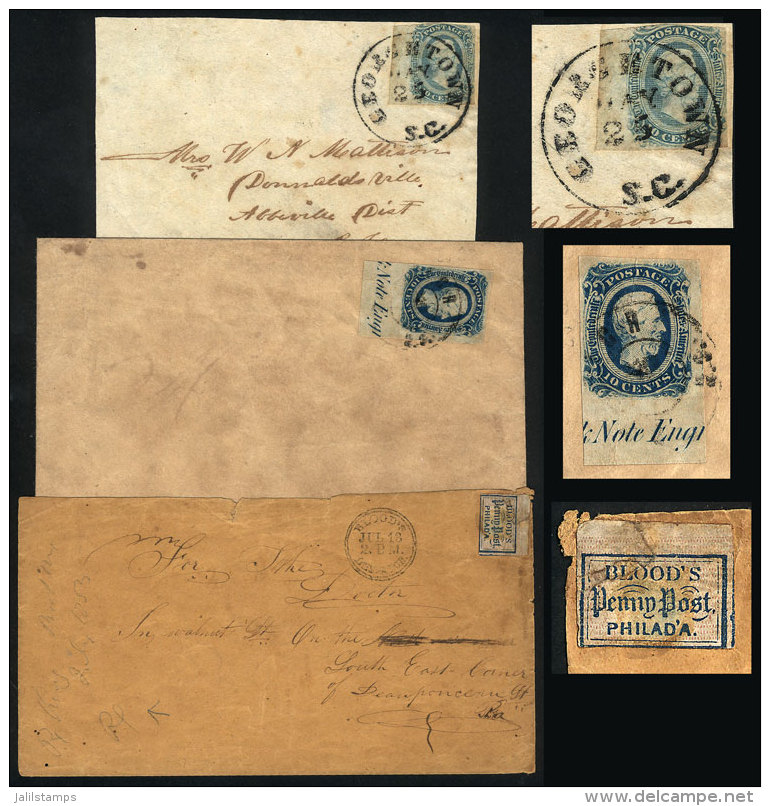 3 Old Covers + 1 Front Of Cover, Defects, Interesting! - Other & Unclassified