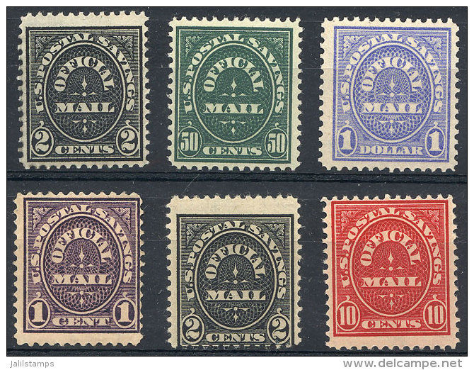 Sc.O121/O126, 1910/11, Cmpl. Set Of 6 Mint Values, VF Quality (the First 3 MNH), Catalog Value US$950. - Dienstmarken