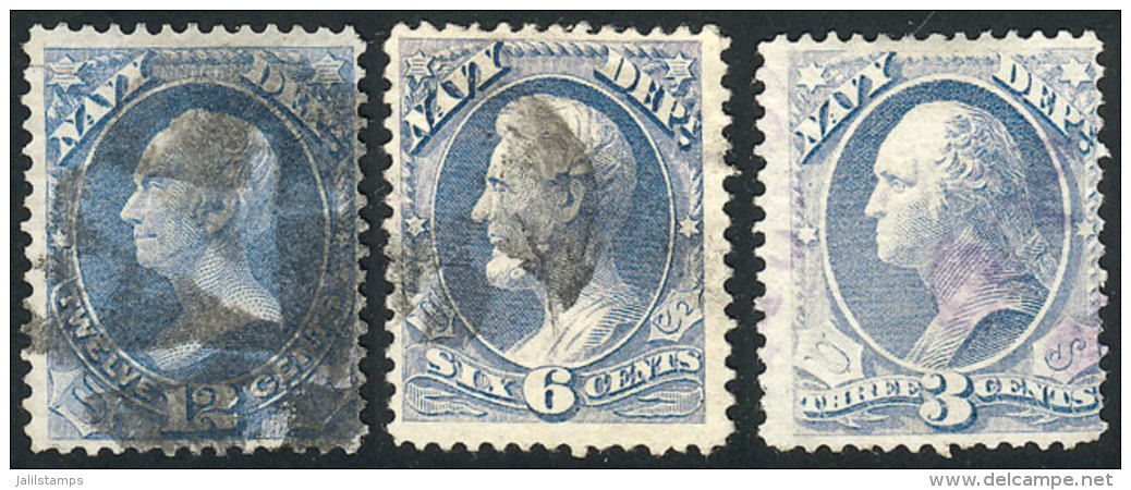 Sc.O37 + O38 + O41, Used, VF Quality, Catalog Value US$85. - Dienstmarken